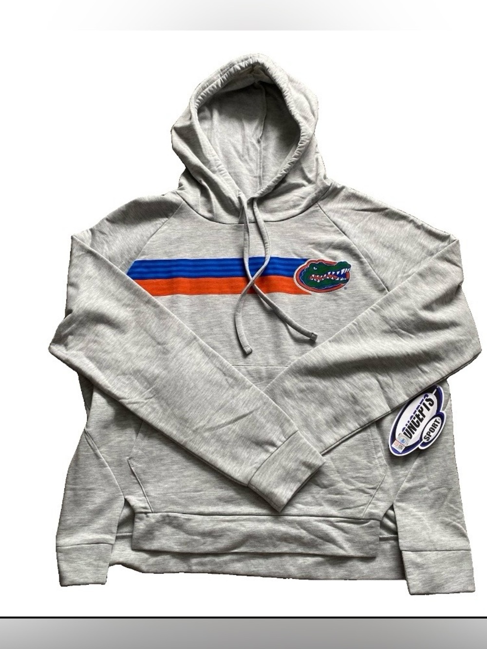Concepts Sport Cedar Tri-Blend Raglan Pullover Hoodie Color Block Hoodie Gray SZ